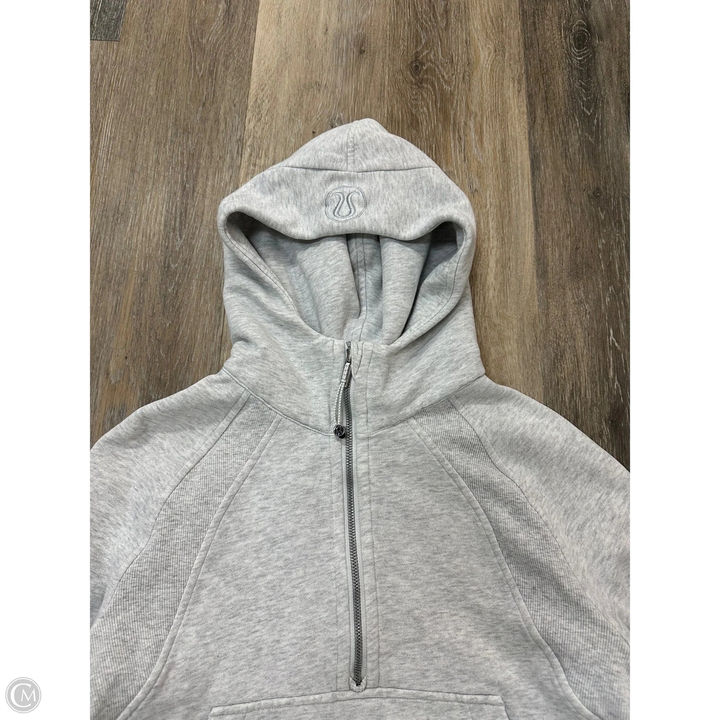 Athletic Sweatshirt Hoodie By Lululemon In Grey, Size: Xs