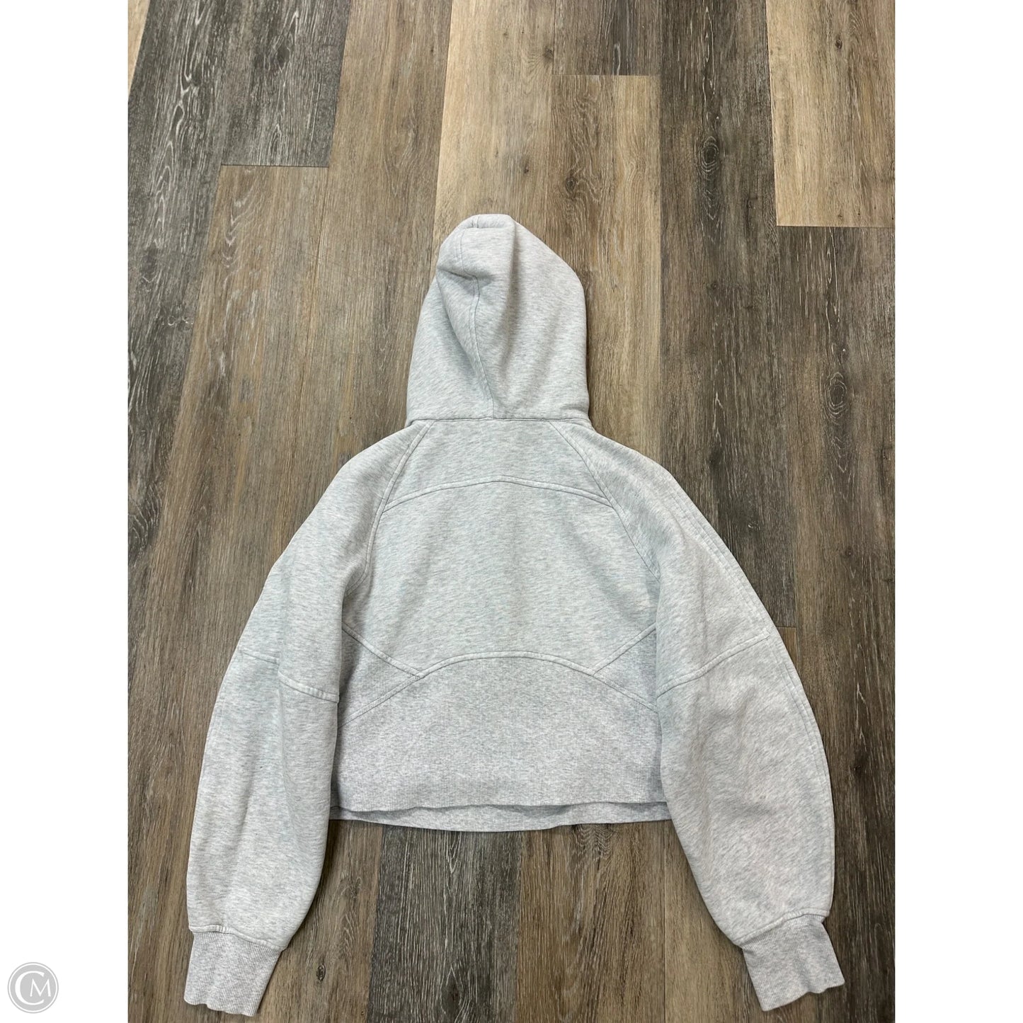 Athletic Sweatshirt Hoodie By Lululemon In Grey, Size: Xs