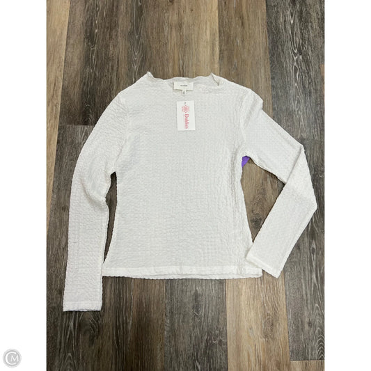 Top Long Sleeve By En Creme In White, Size: S