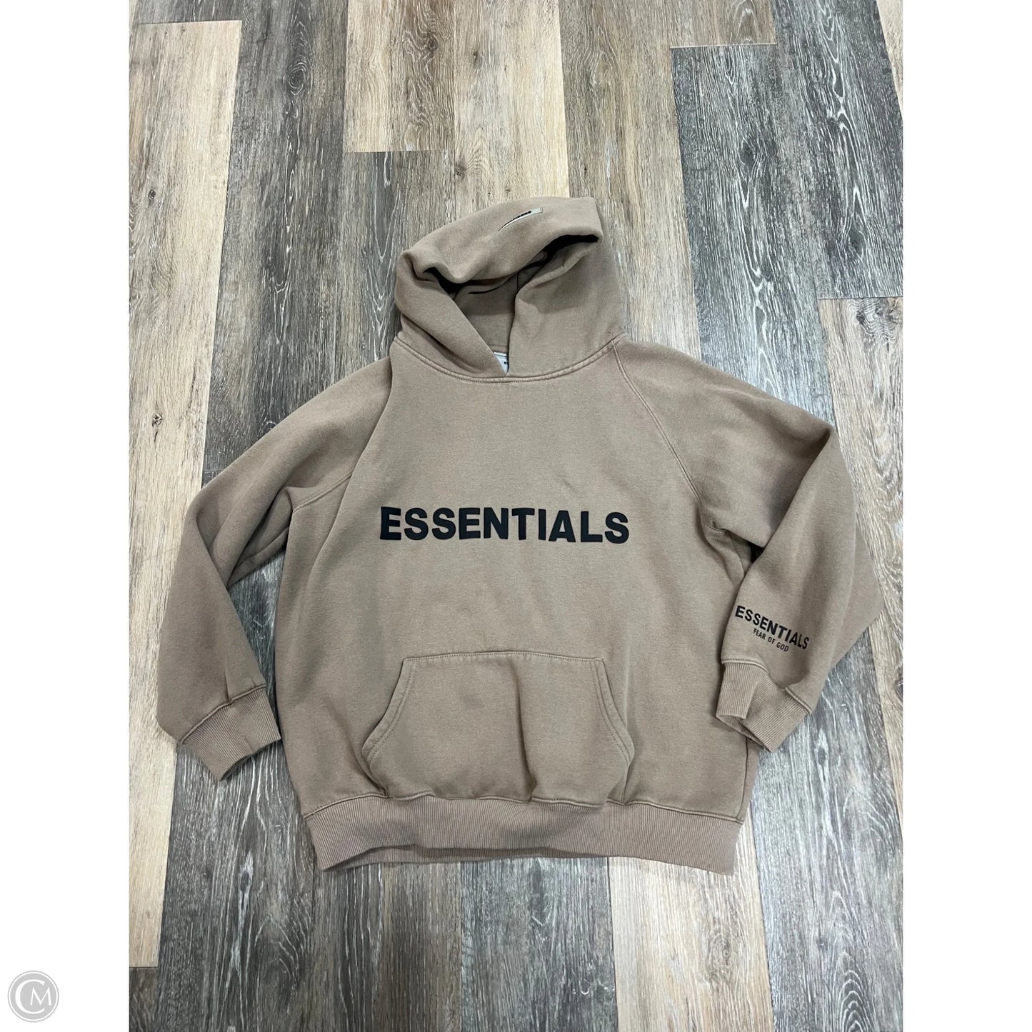 Sweatshirt Hoodie By Essentials In Tan, Size: M