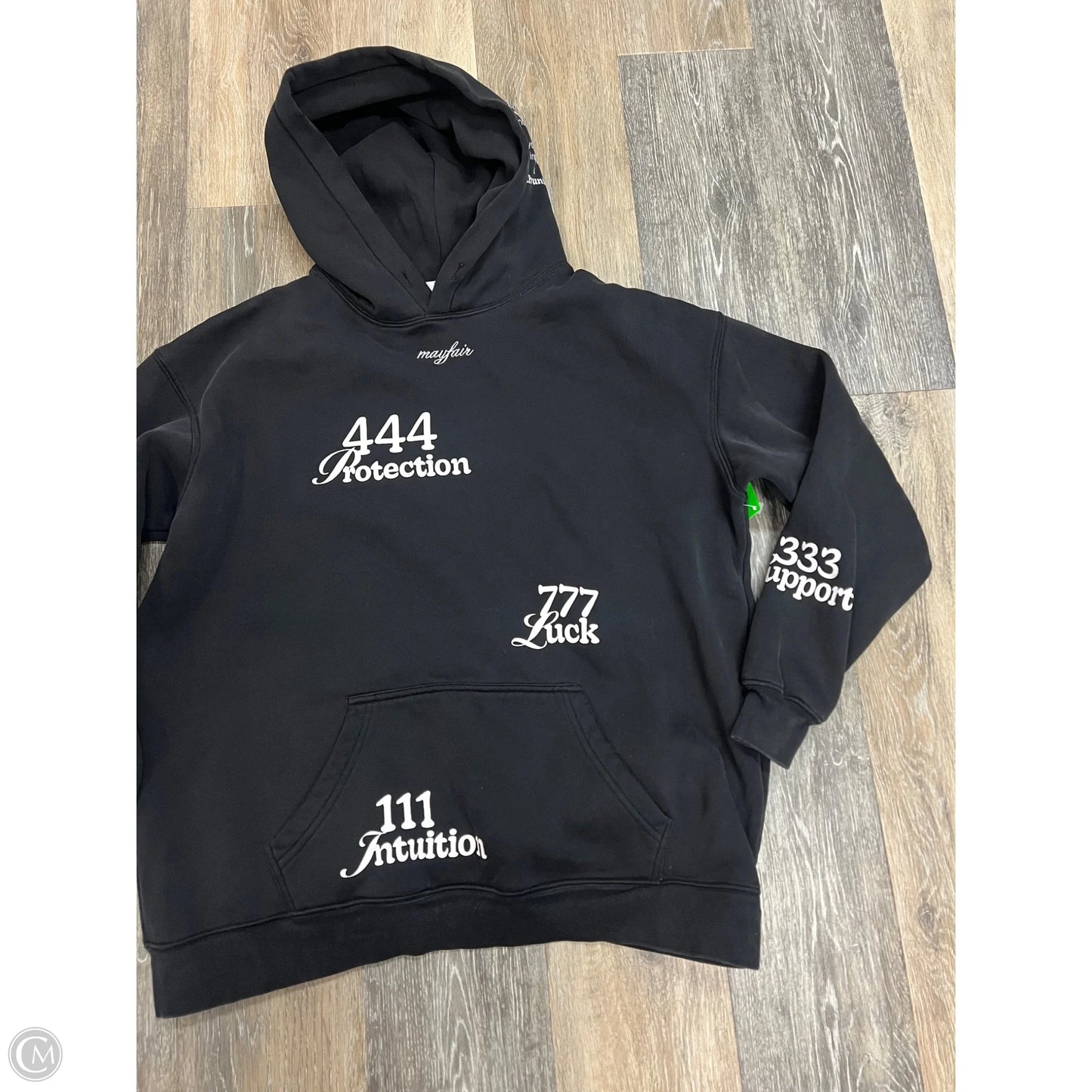 Sweatshirt Hoodie By Mayfair In Black, Size: Xs