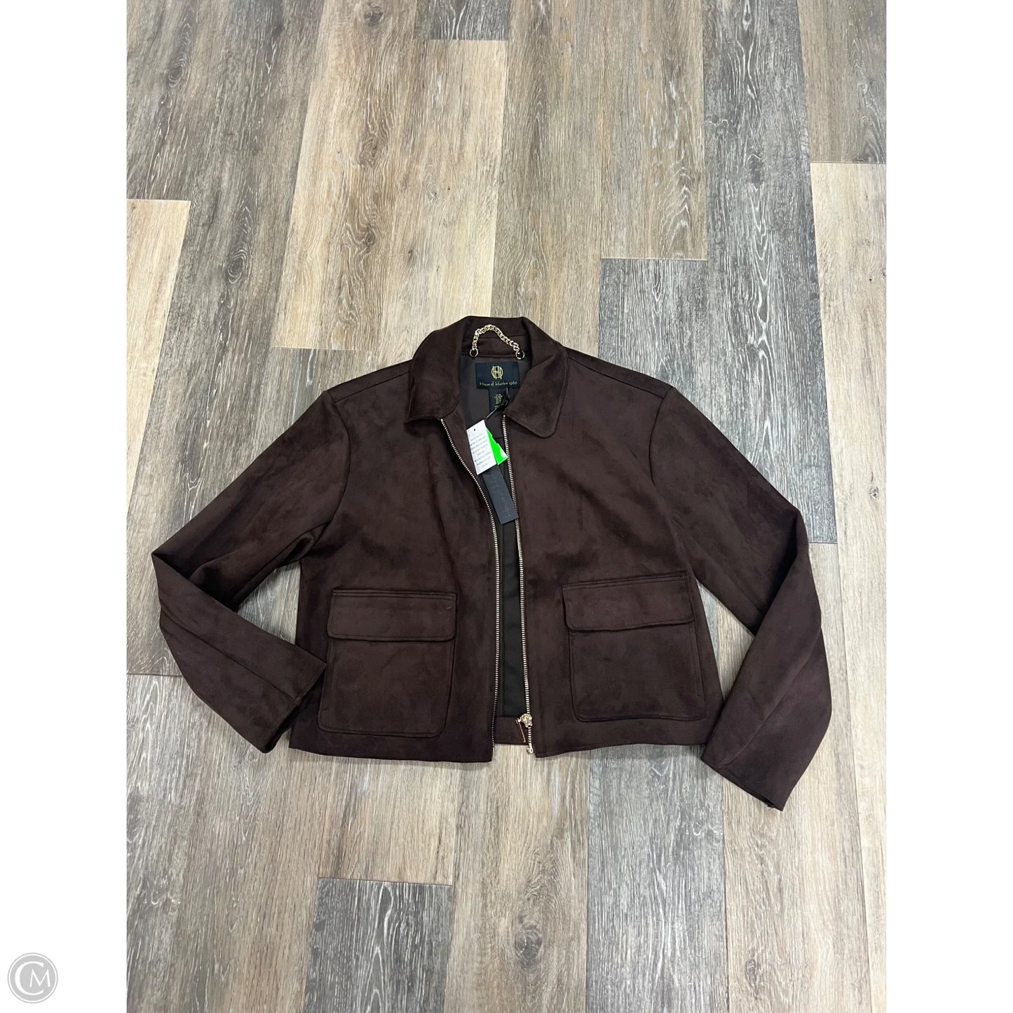 Jacket Moto By House Of Harlow In Brown, Size: M