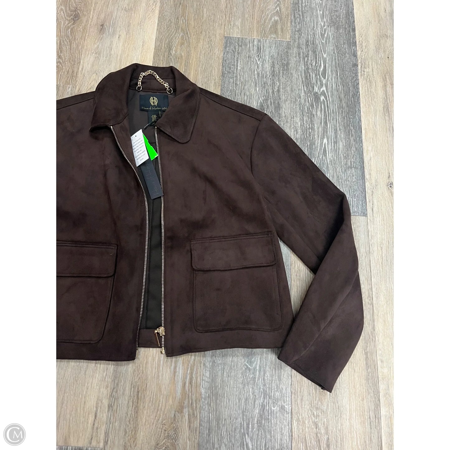 Jacket Moto By House Of Harlow In Brown, Size: M