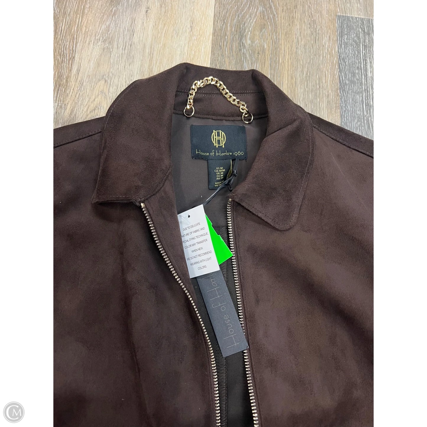 Jacket Moto By House Of Harlow In Brown, Size: M