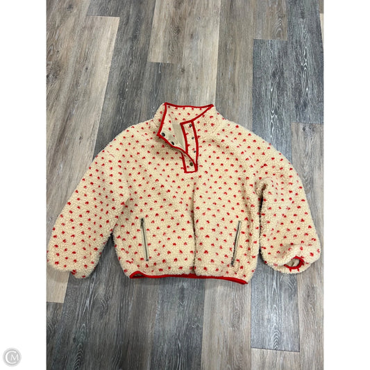 Athletic Fleece By Clothes Mentor In Red & Tan, Size: M