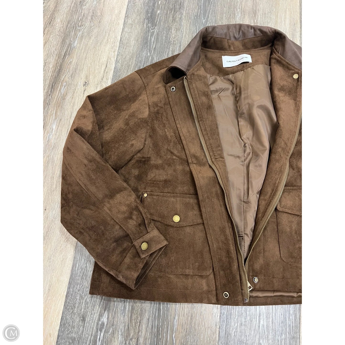 Jacket Moto By GALITA FASHION In Brown, Size: S