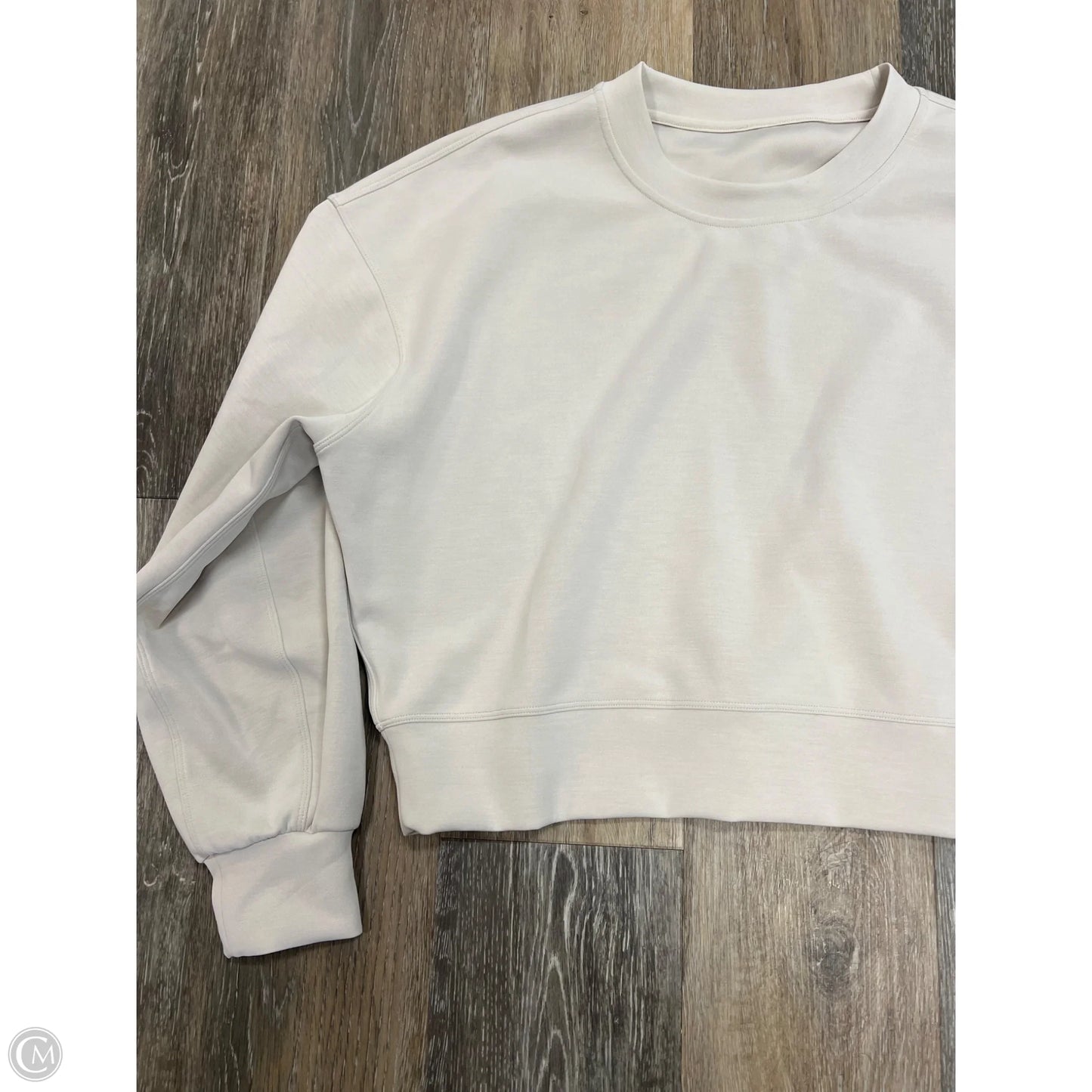 Athletic Sweatshirt Crewneck By Lululemon In Cream, Size: M