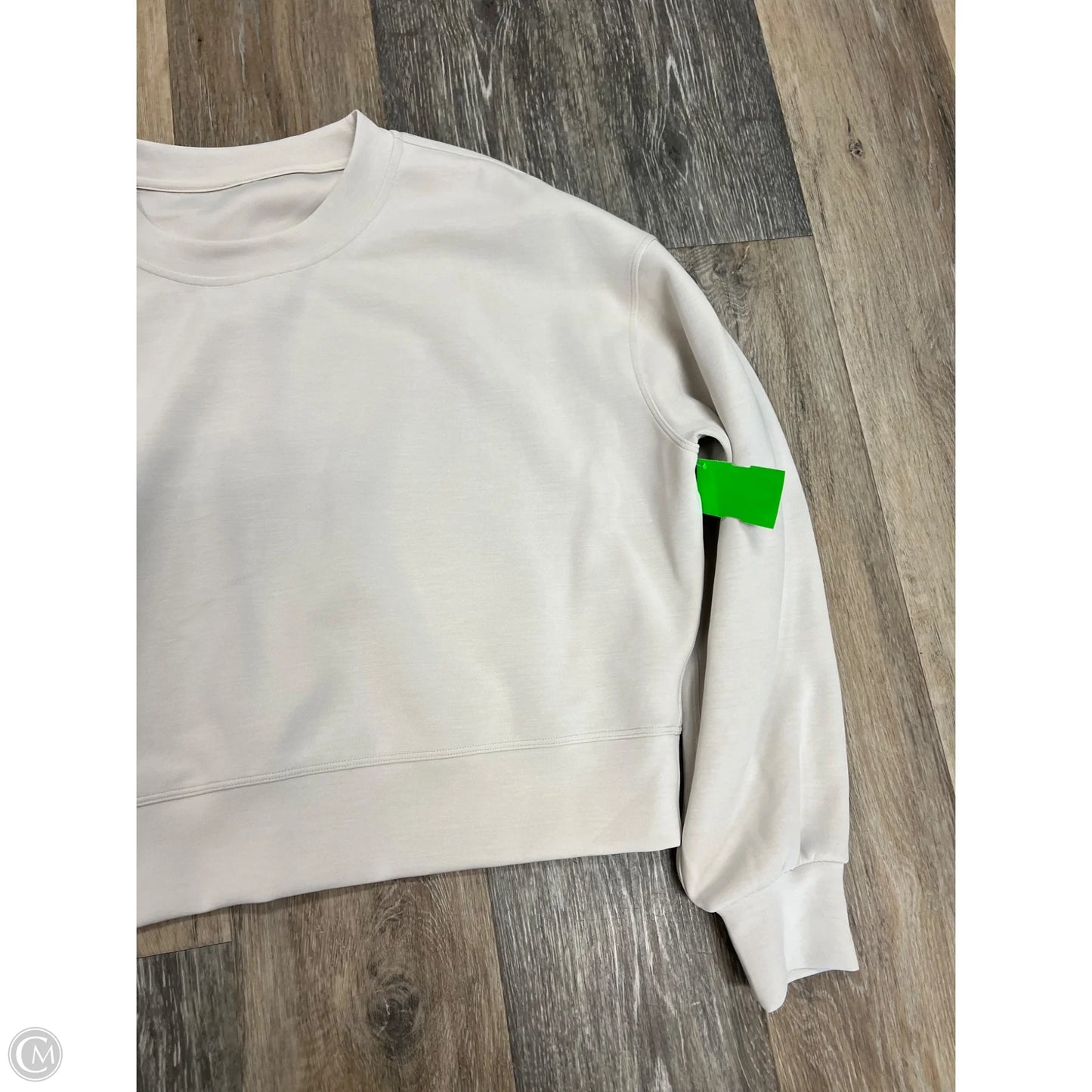 Athletic Sweatshirt Crewneck By Lululemon In Cream, Size: M