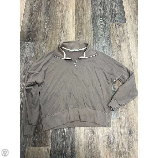 Sweatshirt Collar By Perfect White Tee In Taupe, Size: M