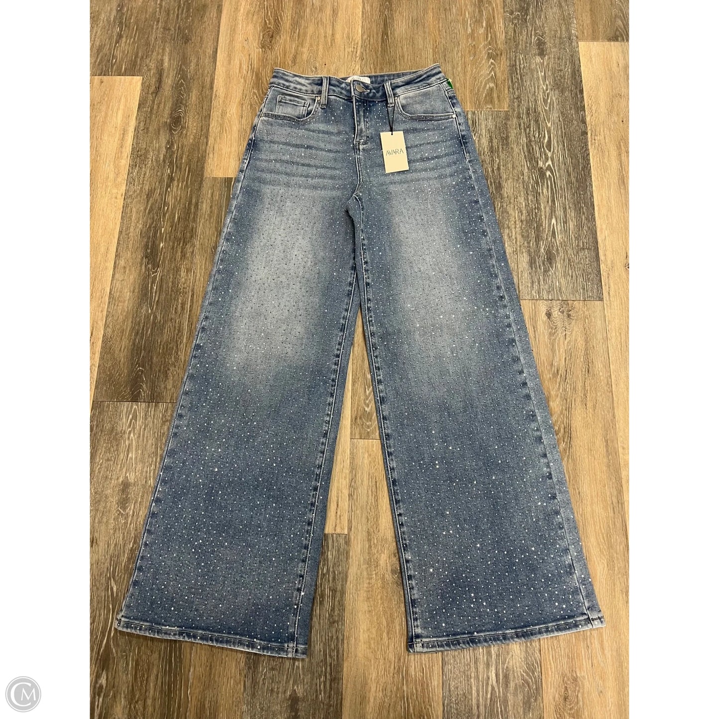 Jeans Wide Leg By Risen x AVARA In Blue Denim, Size: 2/26