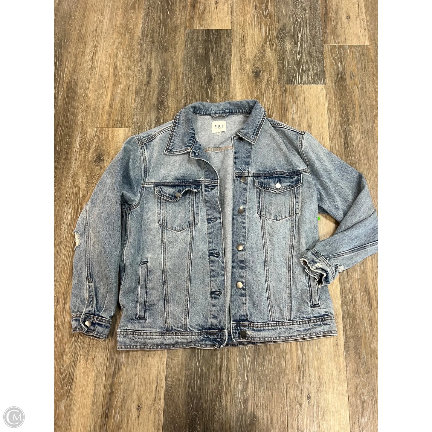 Jacket Denim By Vici In Blue Denim, Size: Xs