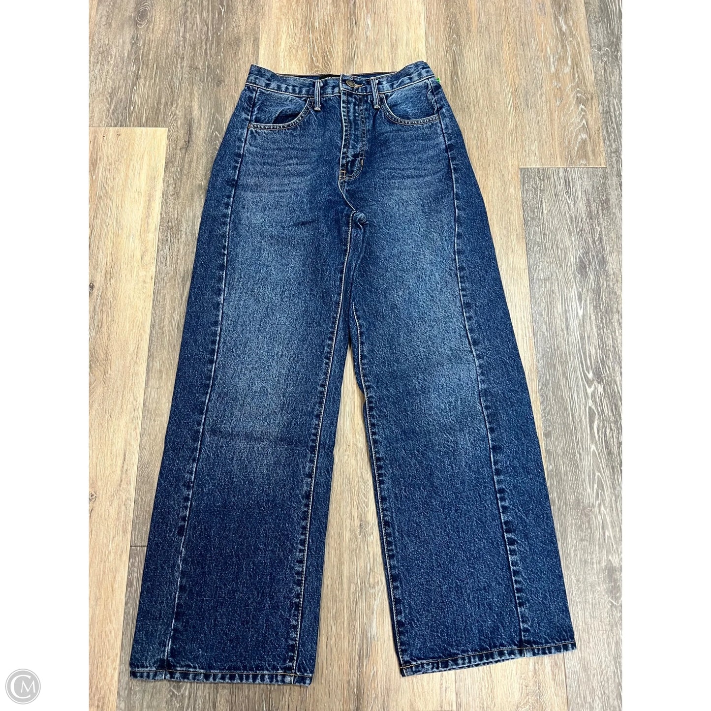 Jeans Wide Leg By Just Black In Blue Denim, Size: 0/24