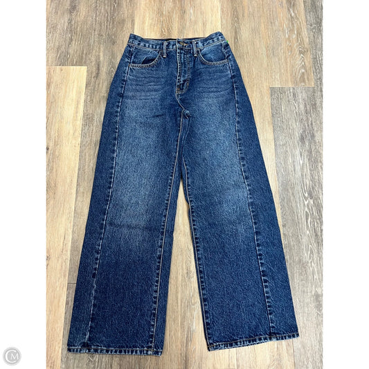 Jeans Wide Leg By Just Black In Blue Denim, Size: 0/24