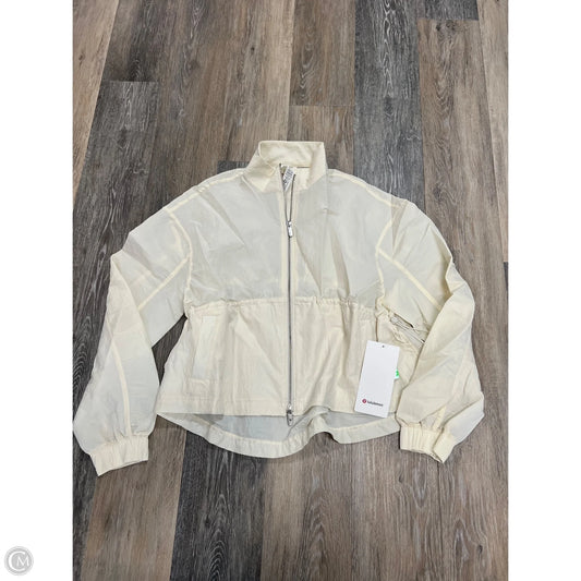Athletic Jacket By Lululemon In Cream, Size: Xs