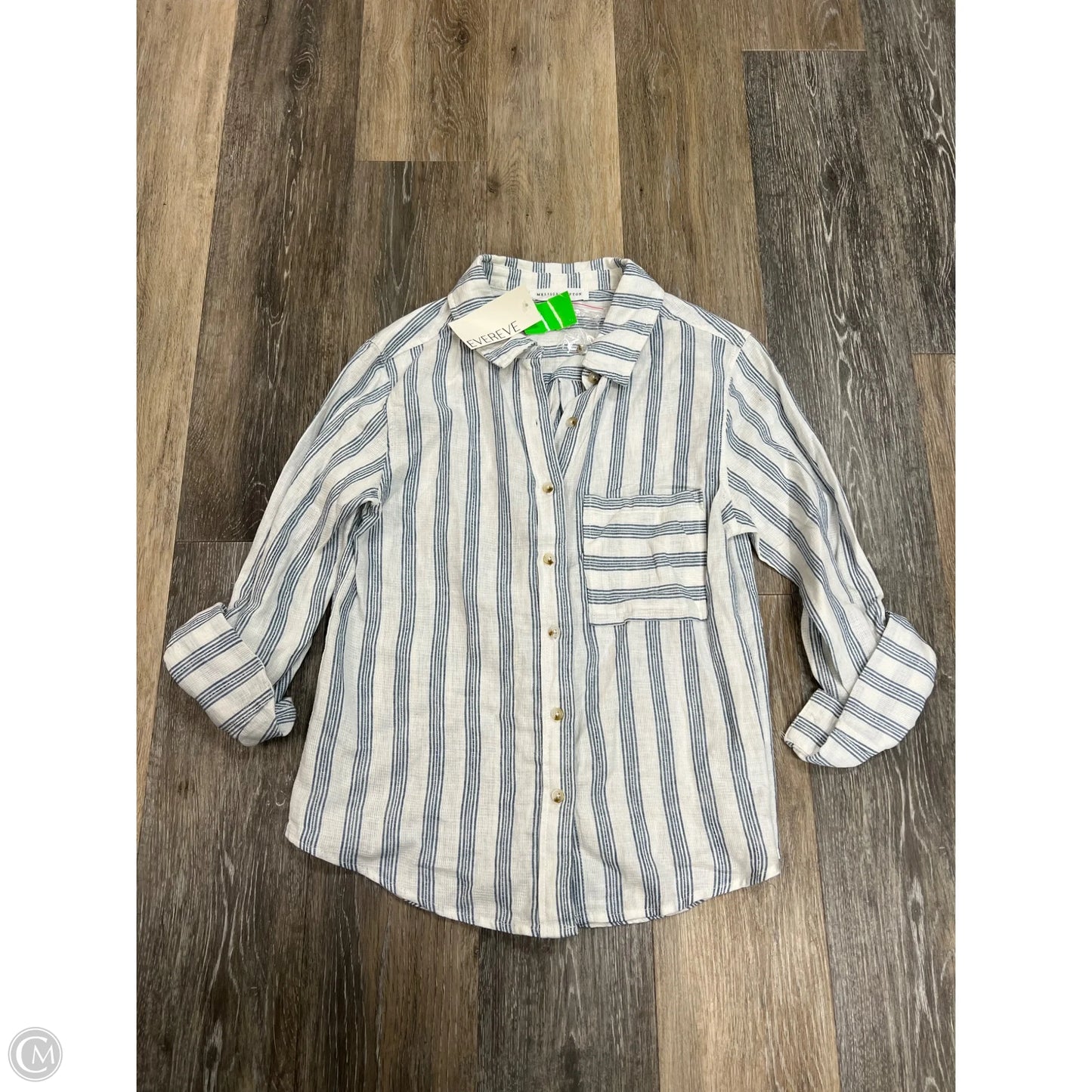 Blouse Long Sleeve By Melissa NEPTON In Striped Pattern, Size: Xs