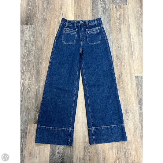 Jeans Wide Leg By Paige In Blue Denim, Size: 2/26