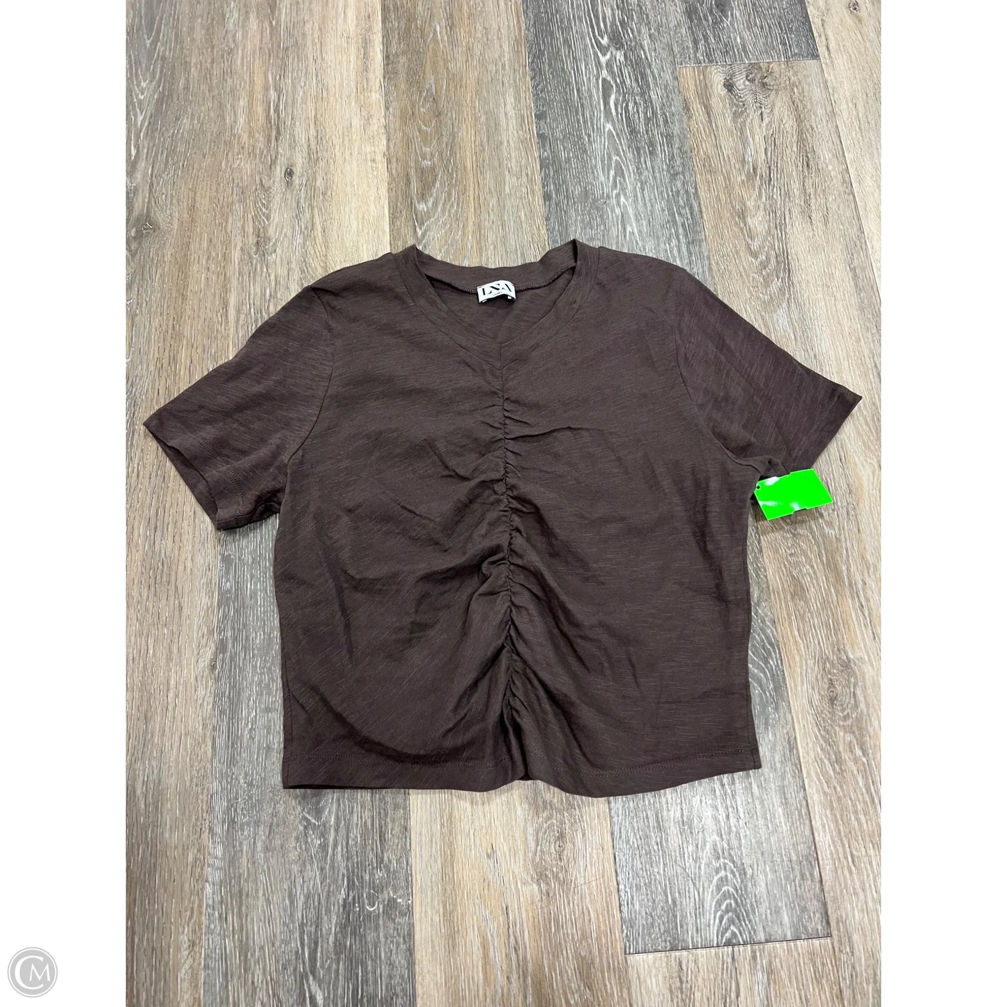 Top Short Sleeve By Lna In Brown, Size: S