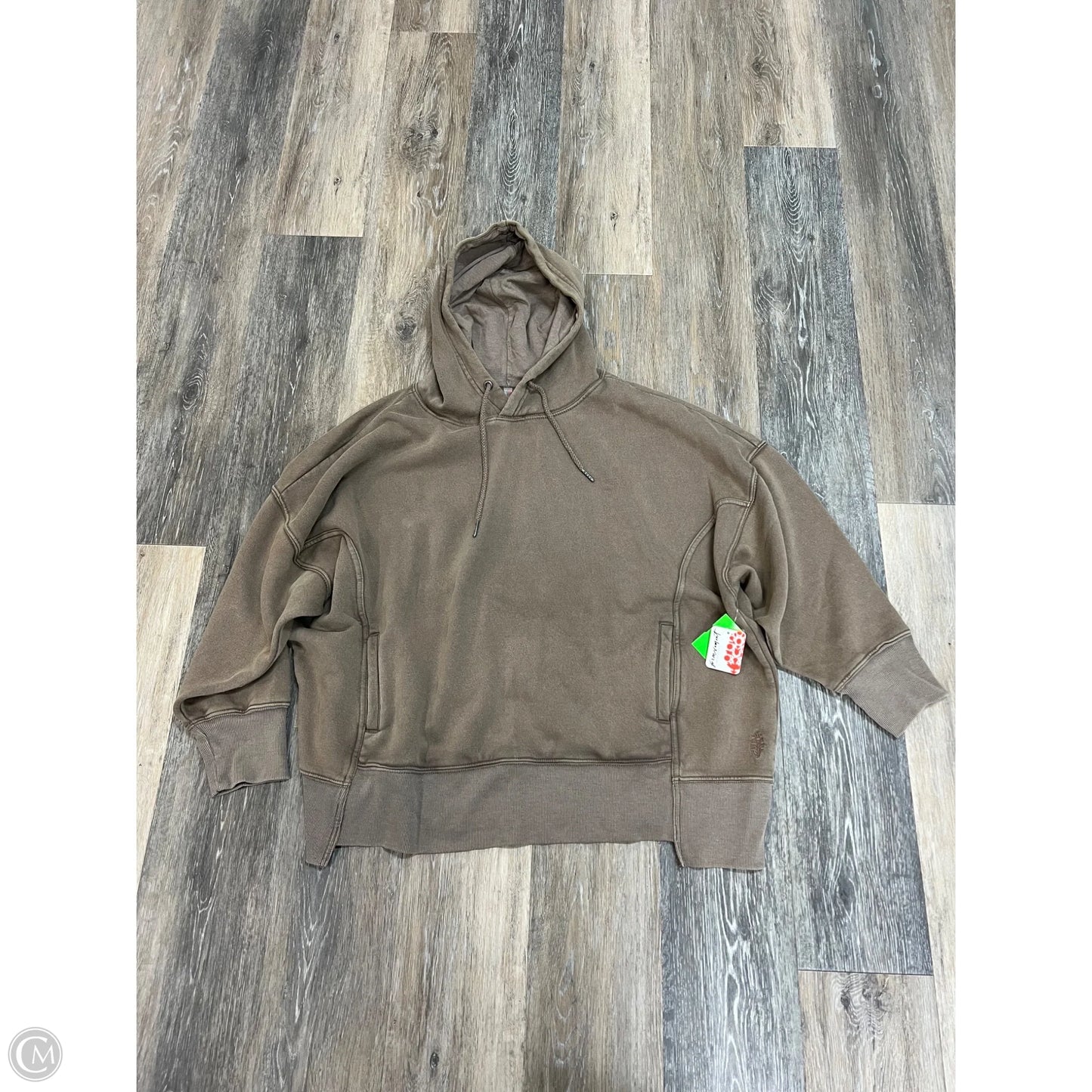Sweatshirt Hoodie By Free People In Brown, Size: S