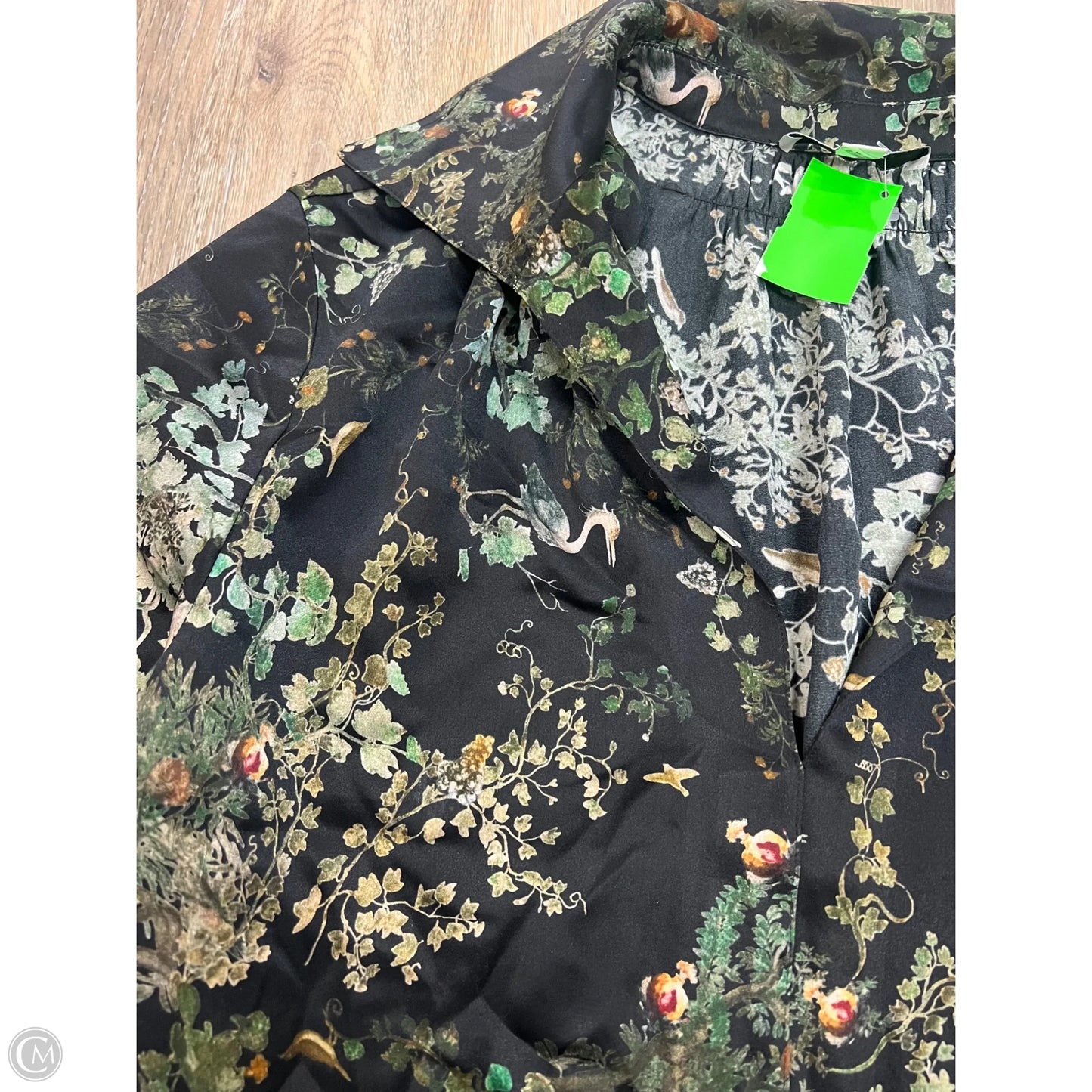 Blouse Long Sleeve By Vince In Floral Print, Size: Xs