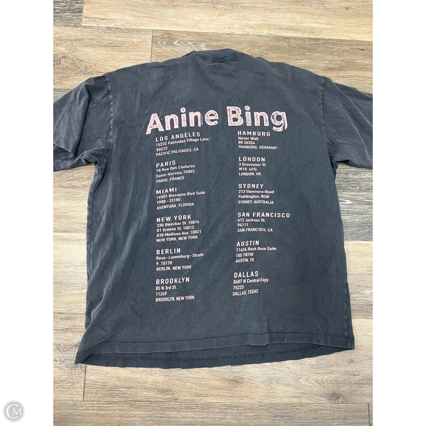 Top Short Sleeve By Anine Bing In Grey, Size: Xs