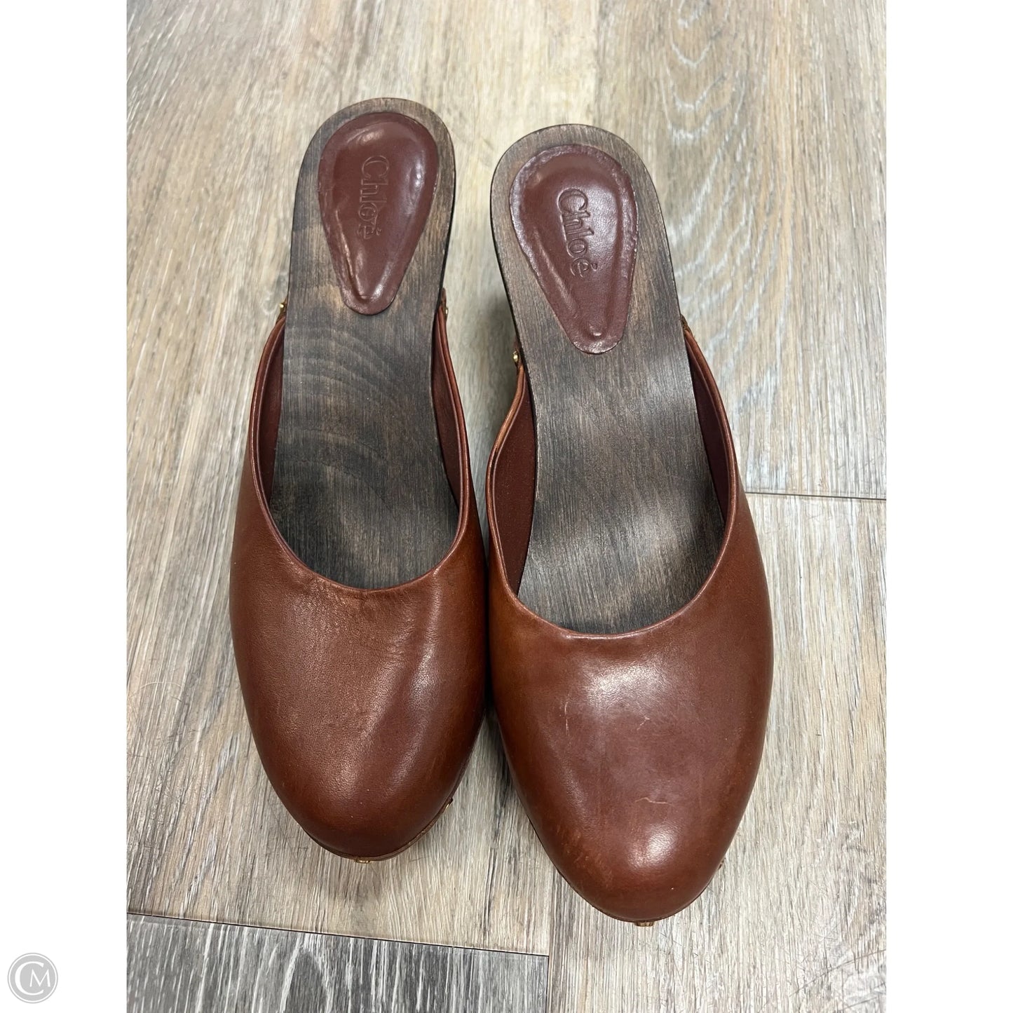 Shoes Luxury Designer By Chloe In Brown, Size: 8