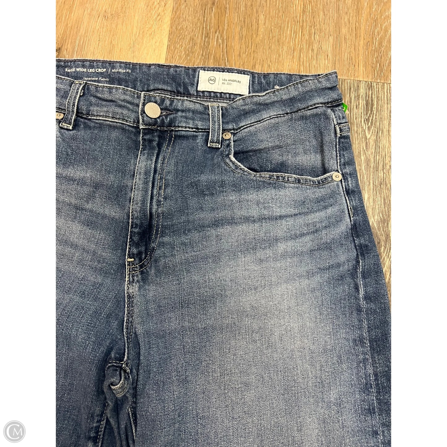 Jeans Cropped By Adriano Goldschmied In Blue Denim, Size: 8