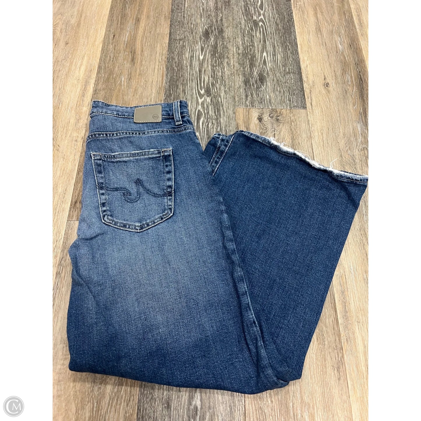 Jeans Cropped By Adriano Goldschmied In Blue Denim, Size: 8