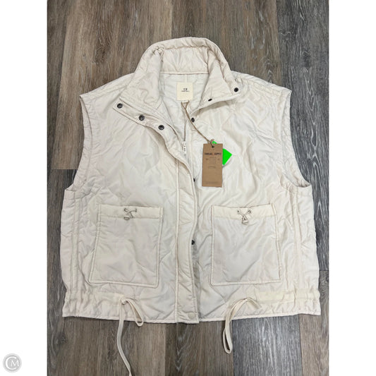 -Vest Puffer & Quilted By Thread And Supply In Cream, Size: L