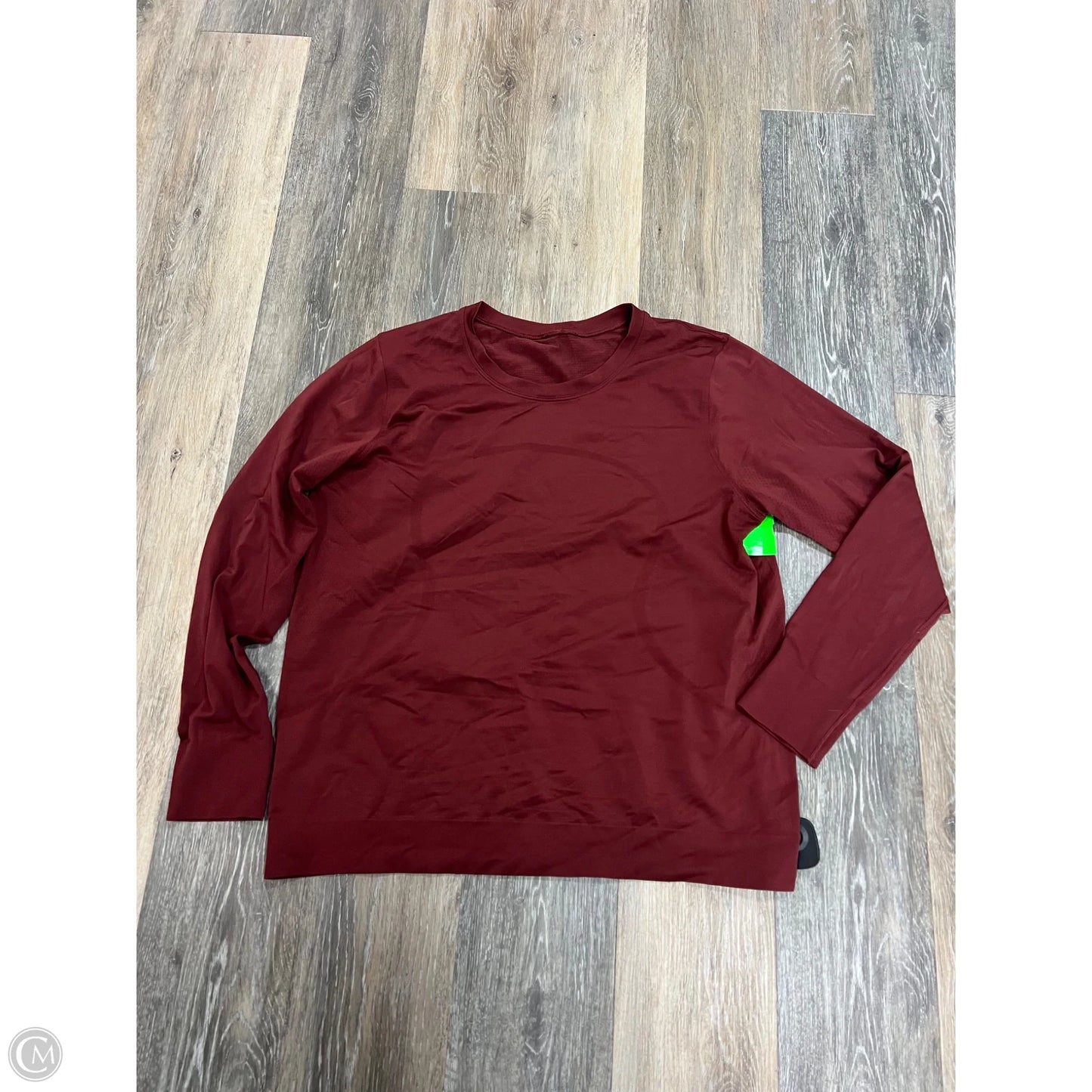 Athletic Top Long Sleeve Crewneck By Lululemon In Red, Size: 12