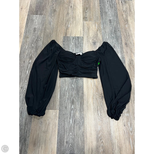 Blouse Long Sleeve By Petal & Pup In Black, Size: 2