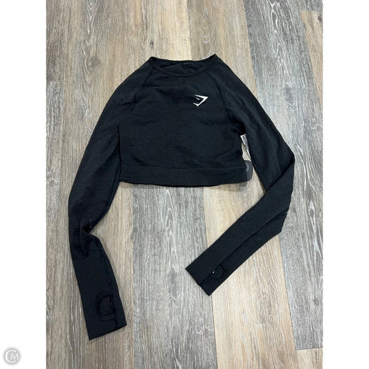 Athletic Top Long Sleeve Crewneck By Gym Shark In Grey, Size: Xs