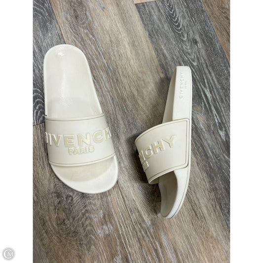 Sandals Luxury Designer By Givenchy In Cream, Size: 6