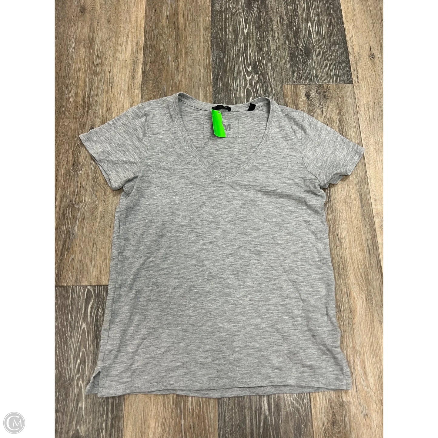 Top Short Sleeve By Atm In Grey, Size: S