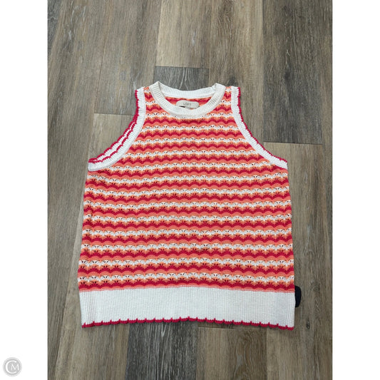 Top Sleeveless By Loft In Orange & Pink, Size: Xl