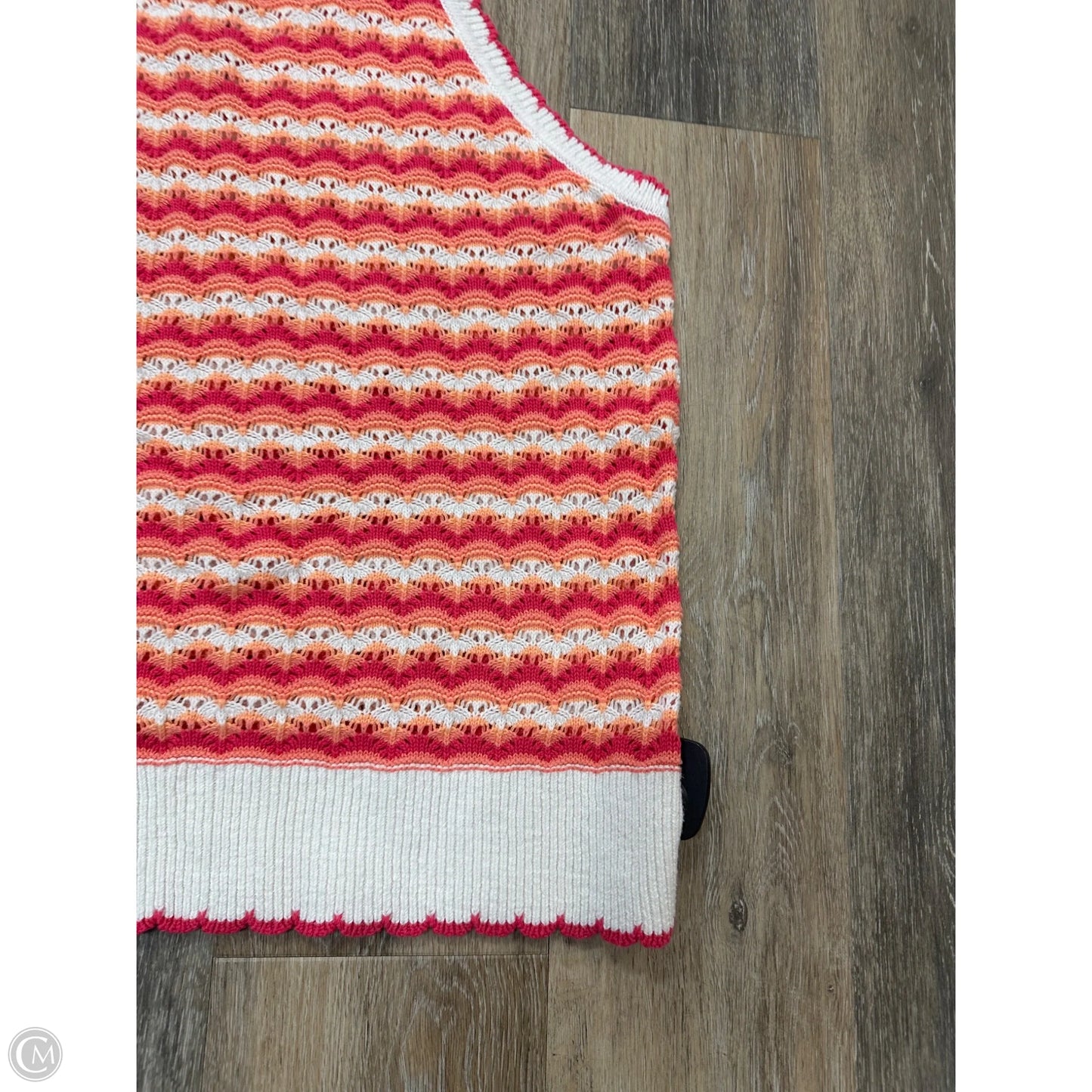 Top Sleeveless By Loft In Orange & Pink, Size: Xl