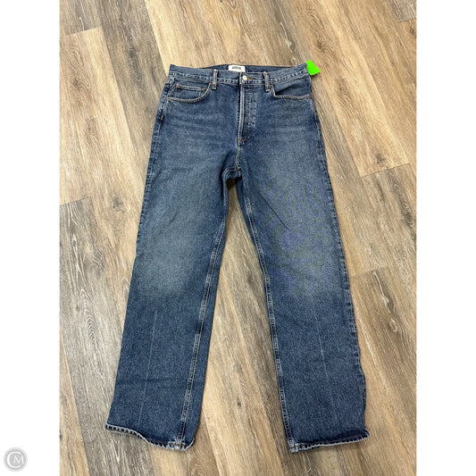 Jeans Straight By Agolde In Blue Denim, Size: 6/28