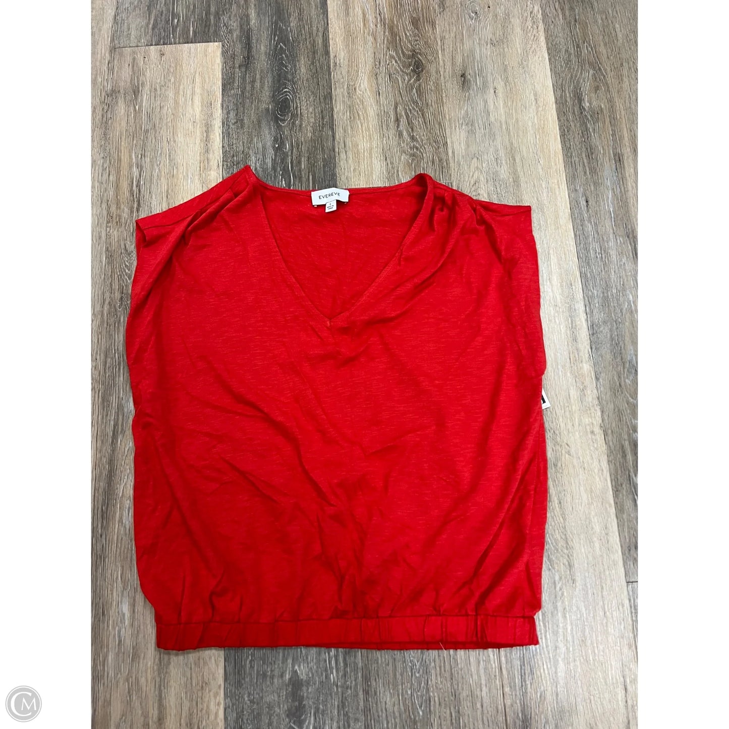 Top Short Sleeve By Evereve In Red, Size: L