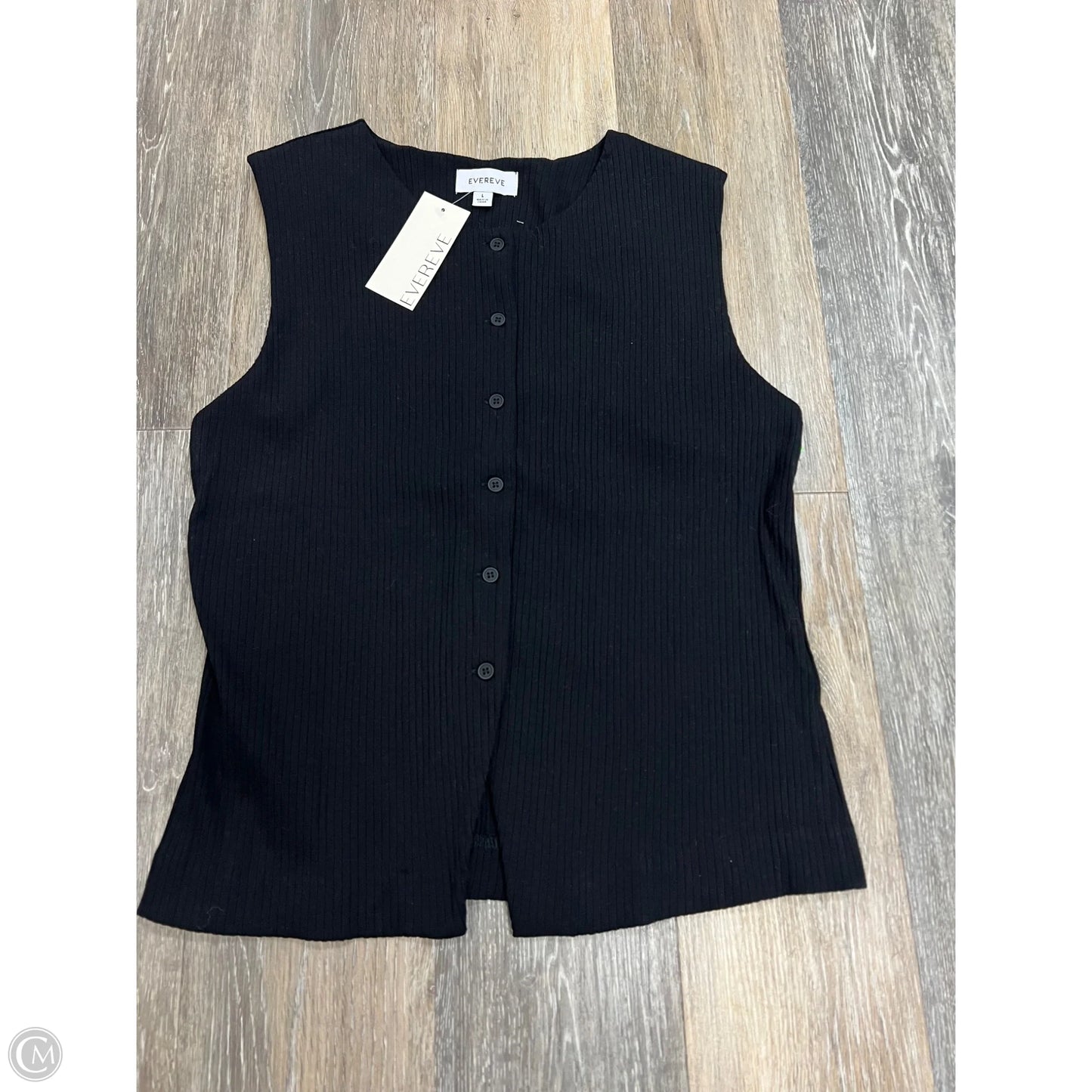Top Sleeveless By Evereve In Black, Size: L