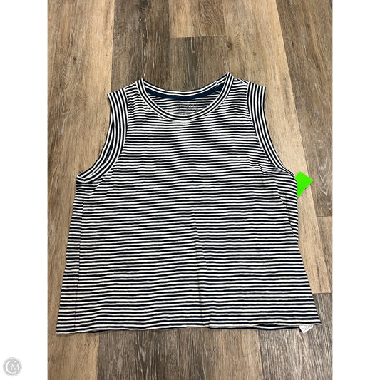 Top Sleeveless By Faherty In Striped Pattern, Size: M