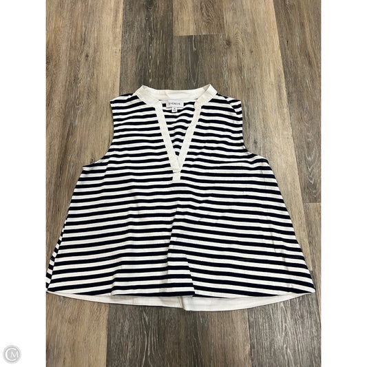 Top Sleeveless By Evereve In Striped Pattern, Size: M