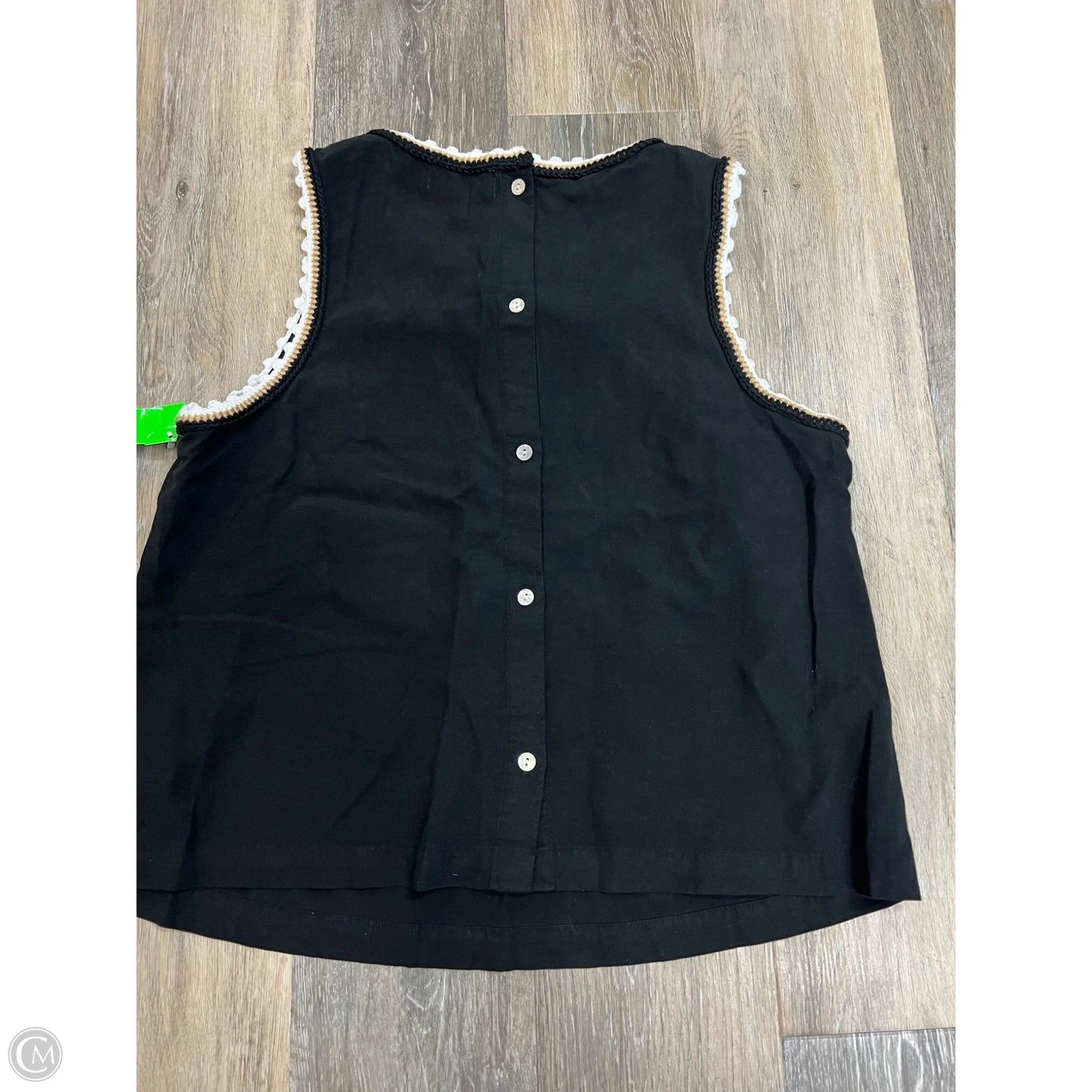 Top Sleeveless By Cloth & Stone In Black, Size: M