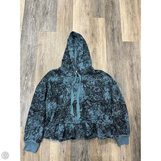 -Sweatshirt Hoodie By Pilcro In Blue, Size: L