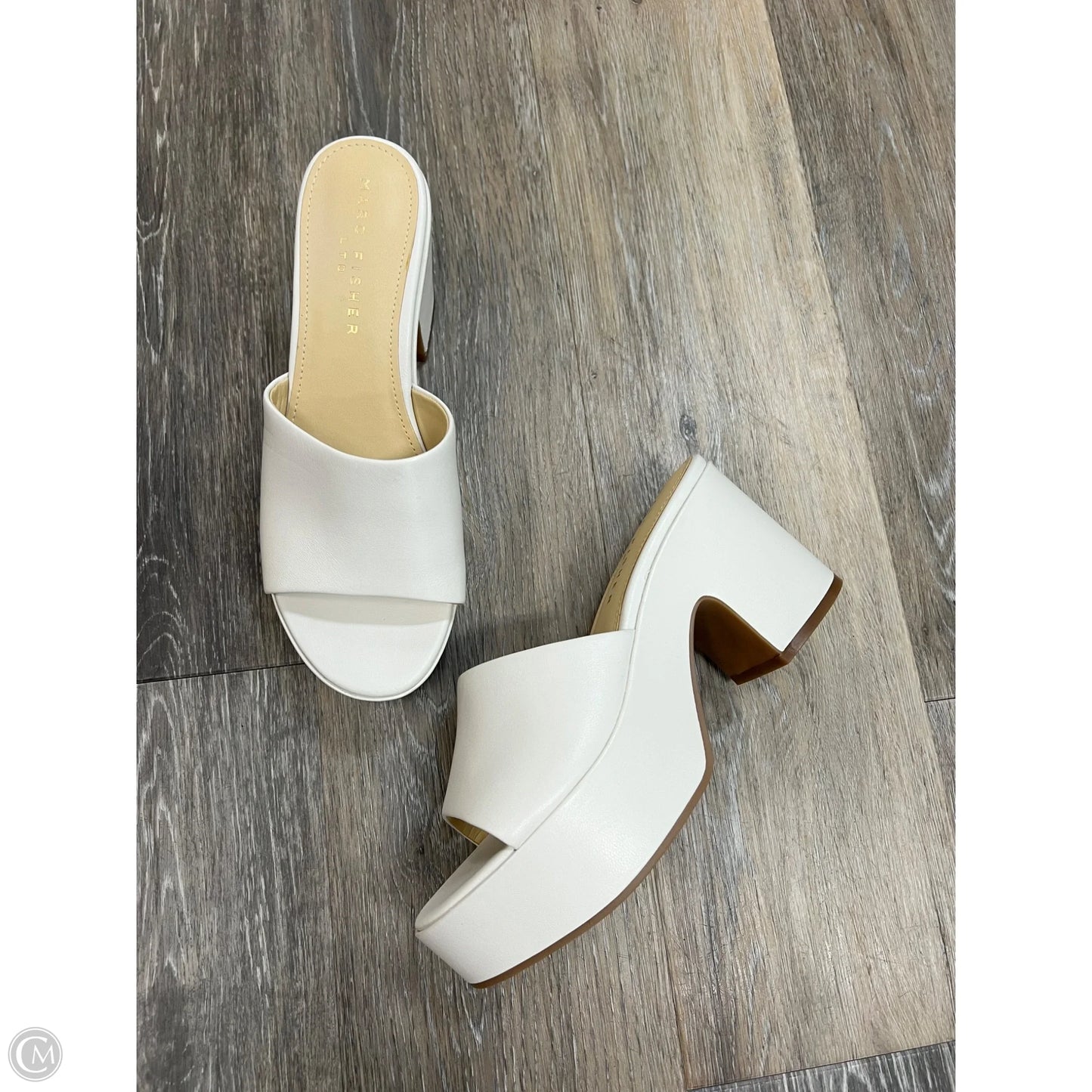 Shoes Heels Platform By Marc Fisher In White, Size: 8