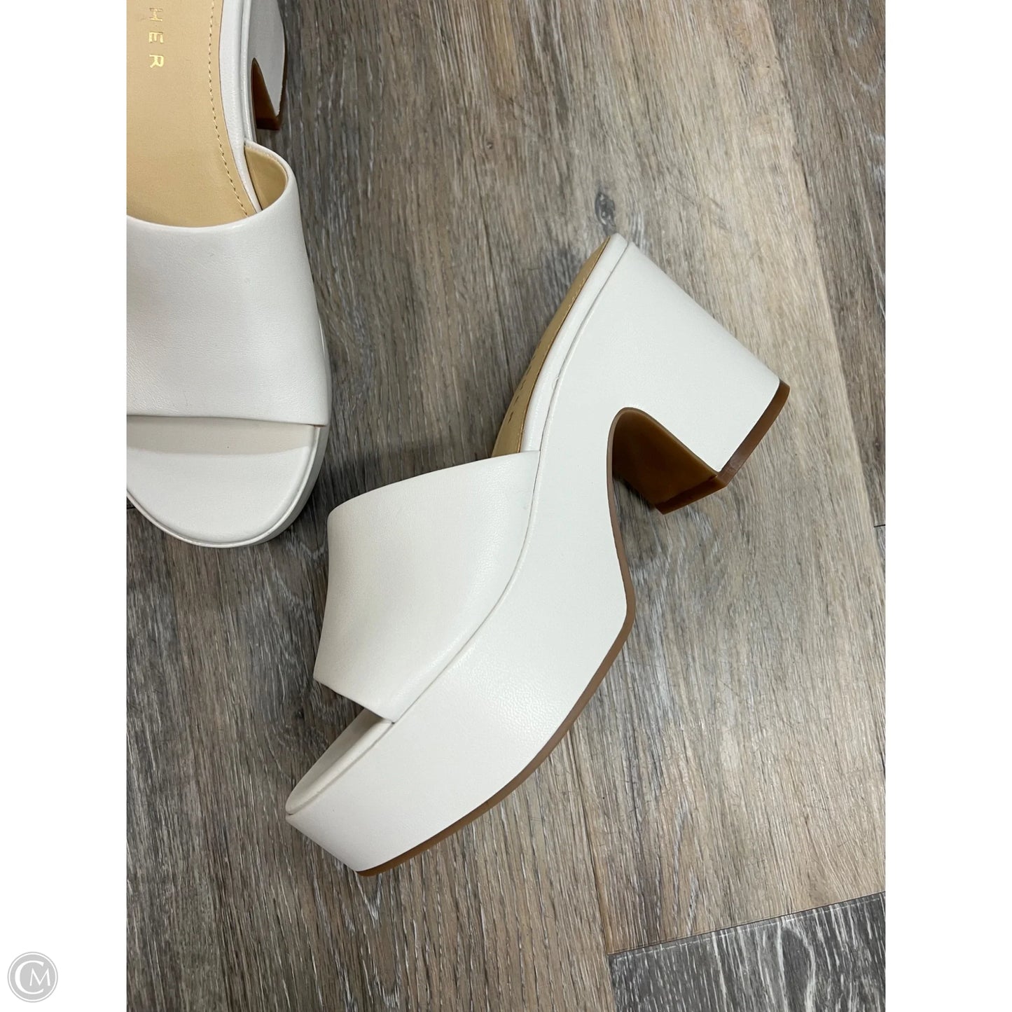 Shoes Heels Platform By Marc Fisher In White, Size: 8