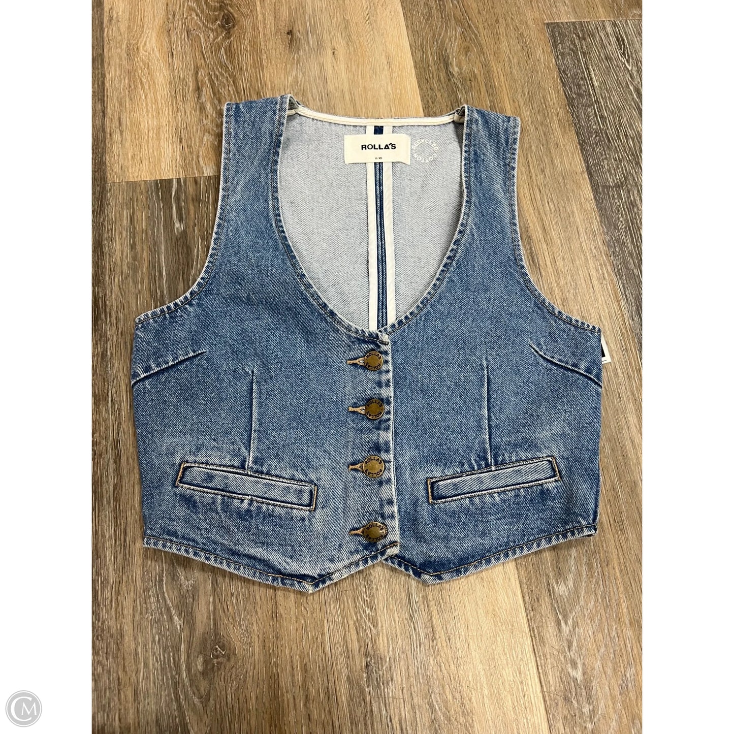 Vest Other By Rollas In Blue Denim, Size: Xs
