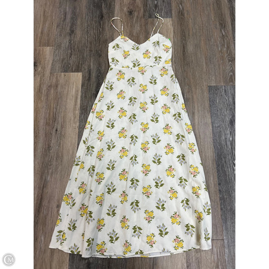 Dress Casual Midi By Zara In Floral Print, Size: Xs
