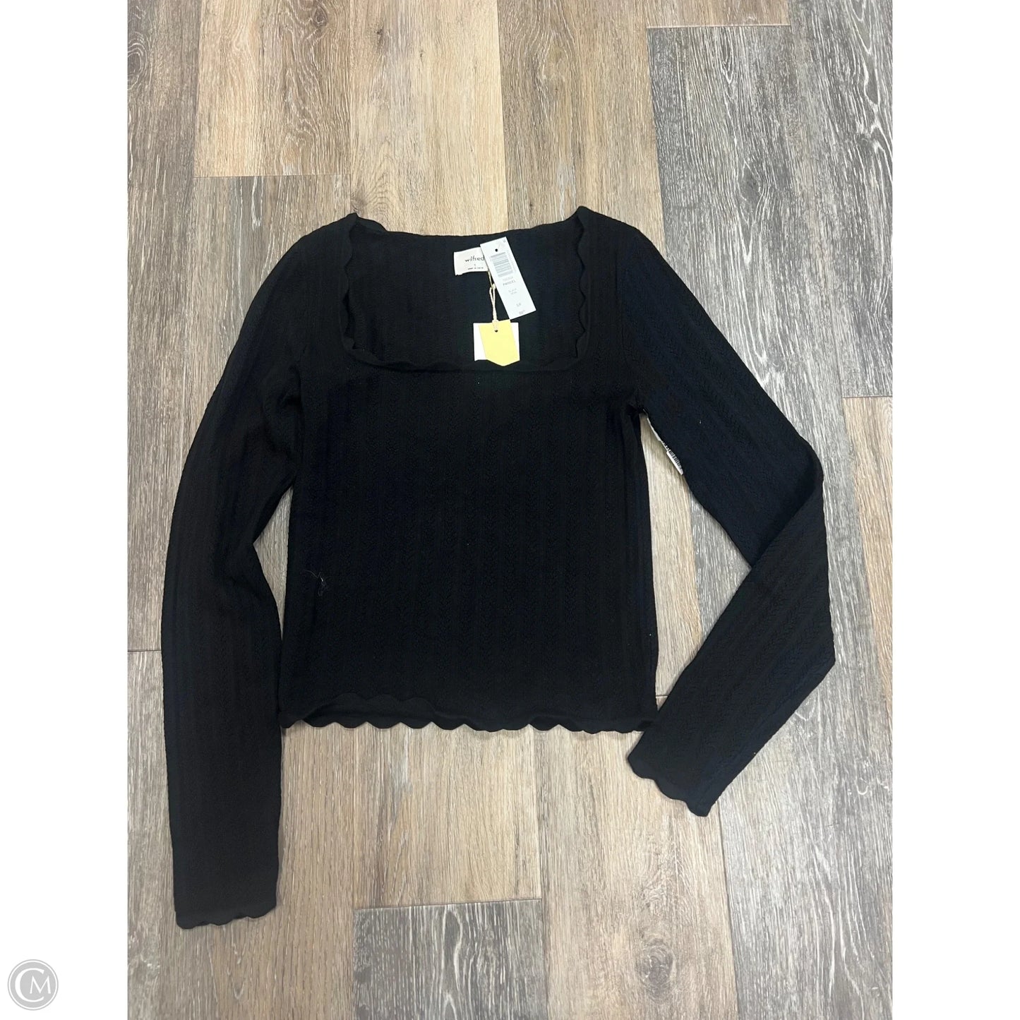 Top Long Sleeve By Wilfred In Black, Size: S