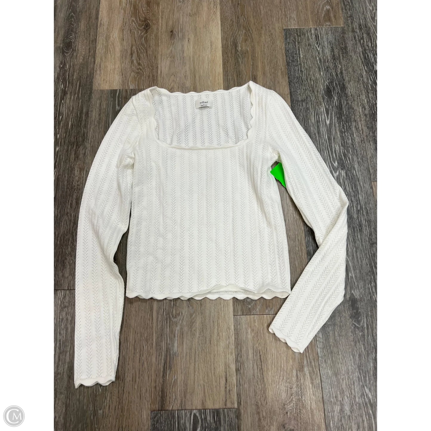 Top Long Sleeve By Wilfred In White, Size: S