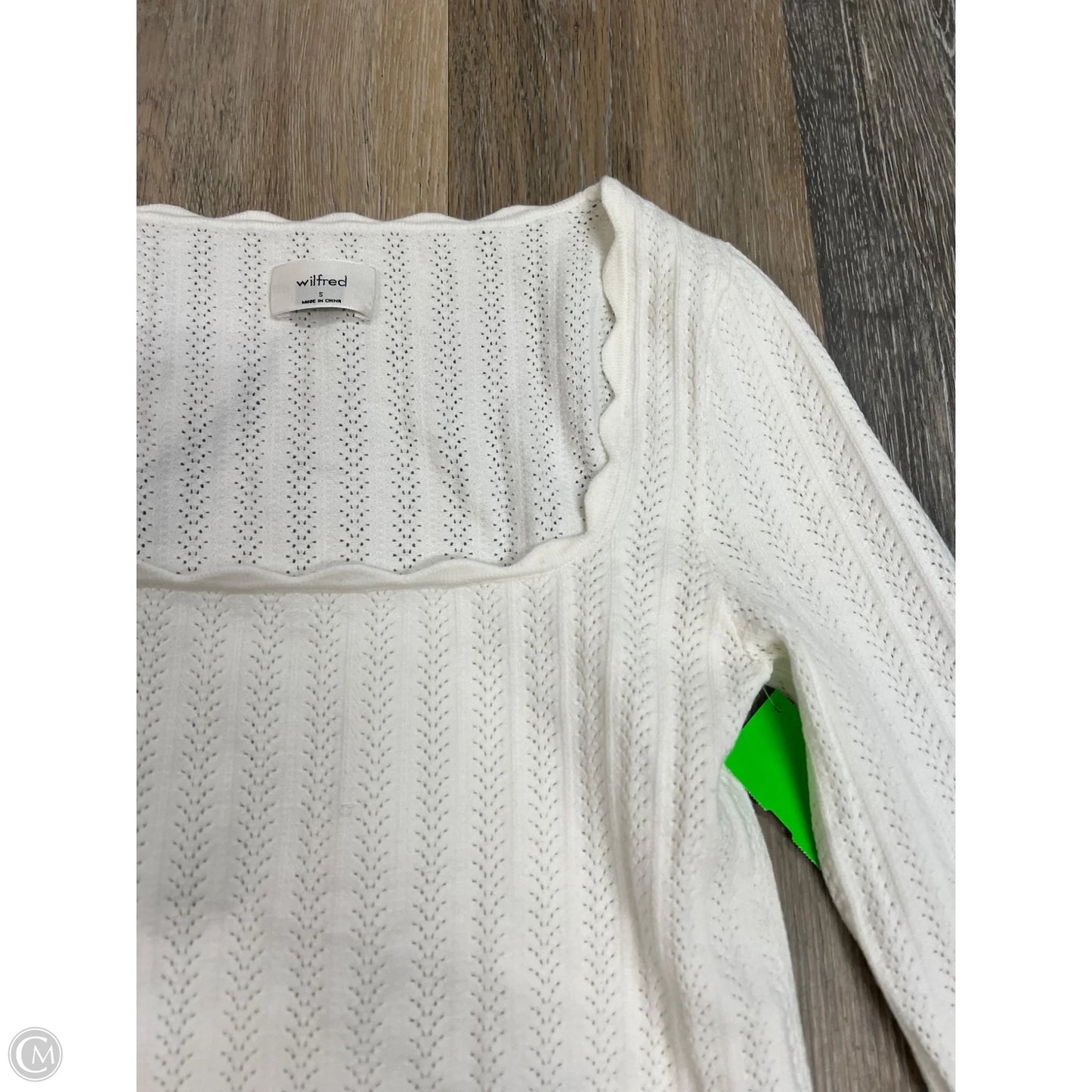 Top Long Sleeve By Wilfred In White, Size: S