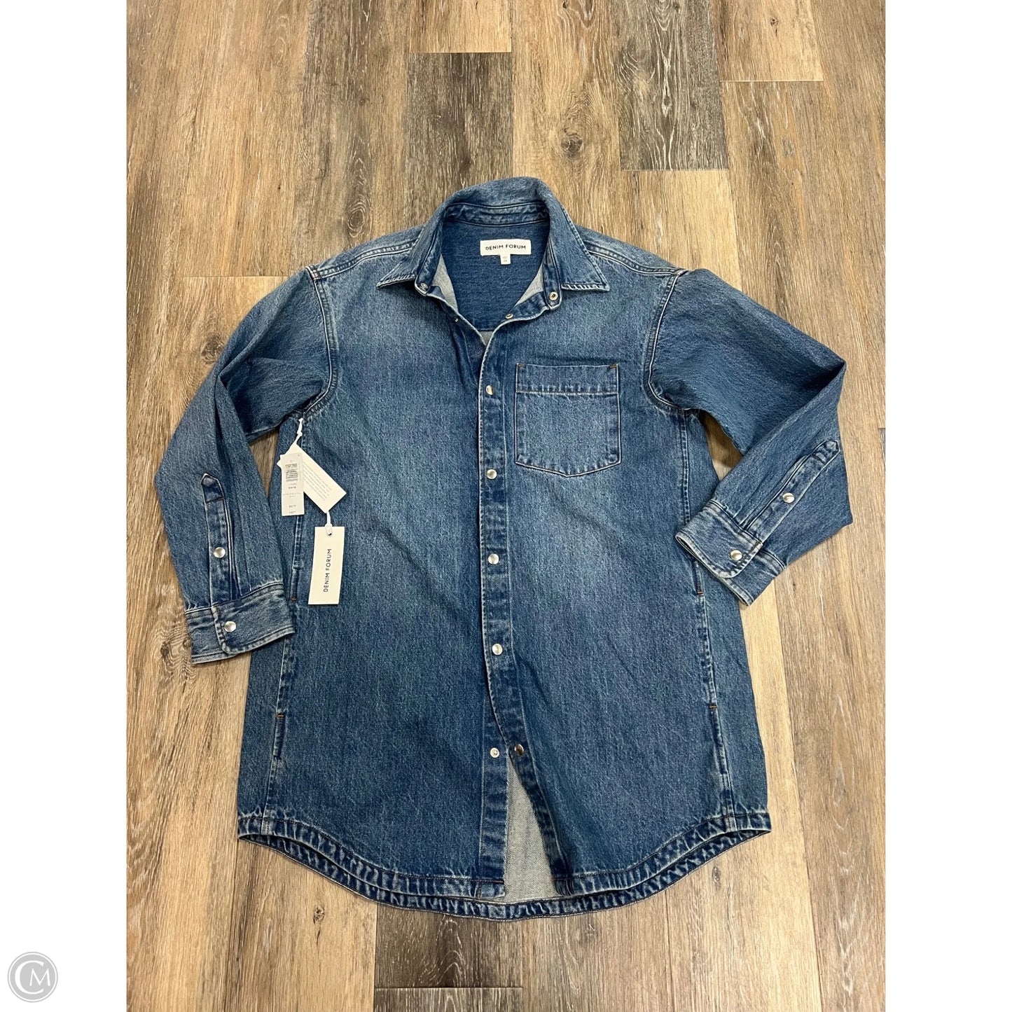 Dress Casual Short By Denim Forum In Blue Denim, Size: Xs